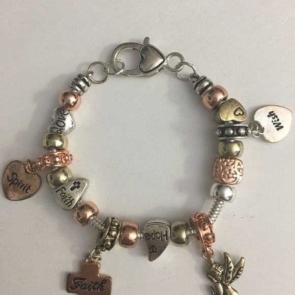 inspirational bracelet, rose gold, silver plated - Picture 2 of 2